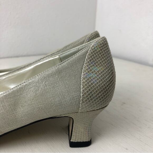 Proxy Viola linen leather beige kitten heel shoe size 6 - Picture 7 of 13